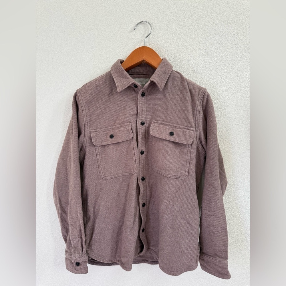 Everlane Brown Button Up Long Sleeve Heavy Shirt Jacket Women’s Size Medium
